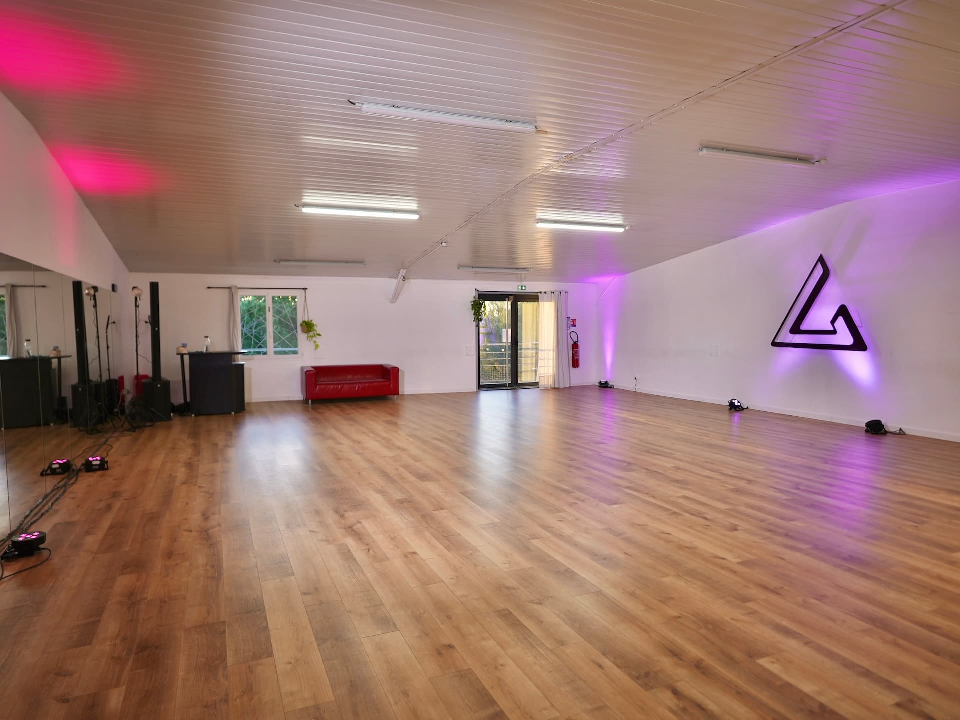 Vue d'ensemble du studio de danse